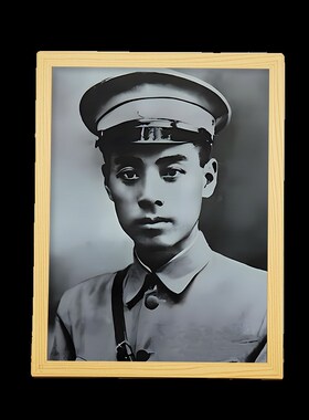周恩来画像有带框周总理老年墙挂画伟人书房办公室装饰画相框摆台