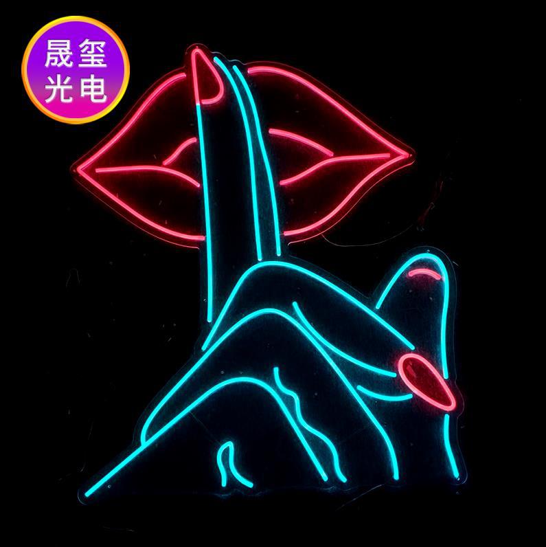 人物头像虚拟图UV彩印装饰画闪光霓虹灯墙壁儿童餐厅房间艺术收藏