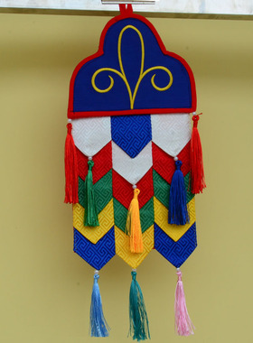 藏式风格工艺品 居家墙面装饰小佛幡挂幡鼓幡竖幡吉祥幡幢幡鼓幡