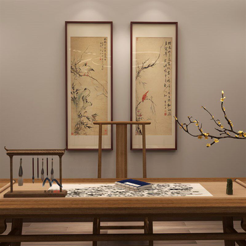 米亦堂x华岩花鸟 新中式日式禅意客厅办公室书房茶室字画装饰挂画
