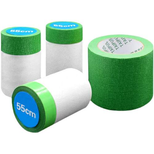 外墙真石漆分色分格专用保护膜高强粘绿白美纹纸胶带喷涂遮蔽