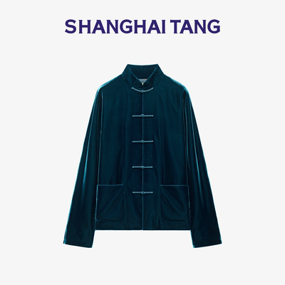 SHANGHAI TANG上海滩森林绿丝绒唐装