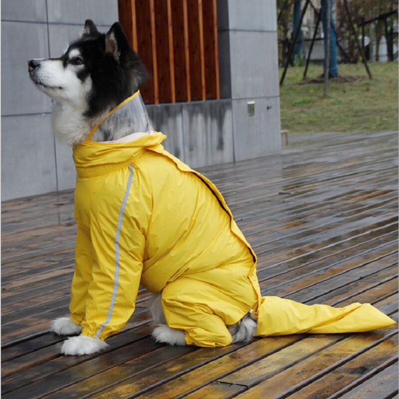 狗狗雨衣全包大型犬金毛德牧萨摩耶宠物大狗护肚防水雨天衣服四脚