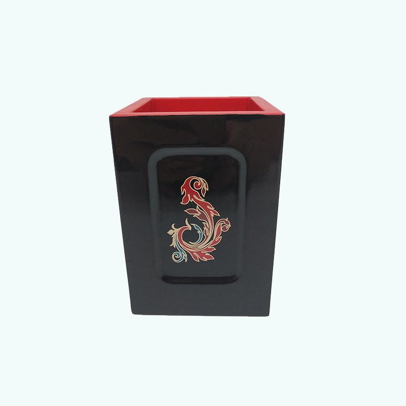 【曾楚漆器】凤鸟纹漆器笔筒曾侯乙中国湖北随州大漆生漆定制摆件