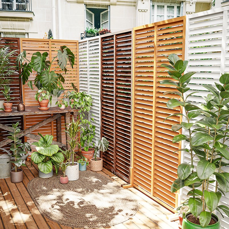 户外阳台墙上花架悬挂式置物架爬藤挂墙装饰实木花盆架网格花墙架
