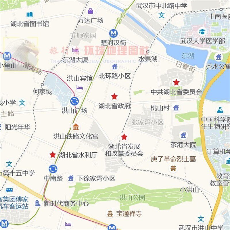 超大巨幅 武汉市区地图订制定做 城市城区海报2026新版装饰画芯