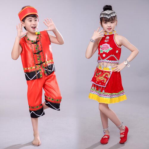 三月三广西壮族演出服儿童苗族瑶族彝族藏族服装少数民族男女服装