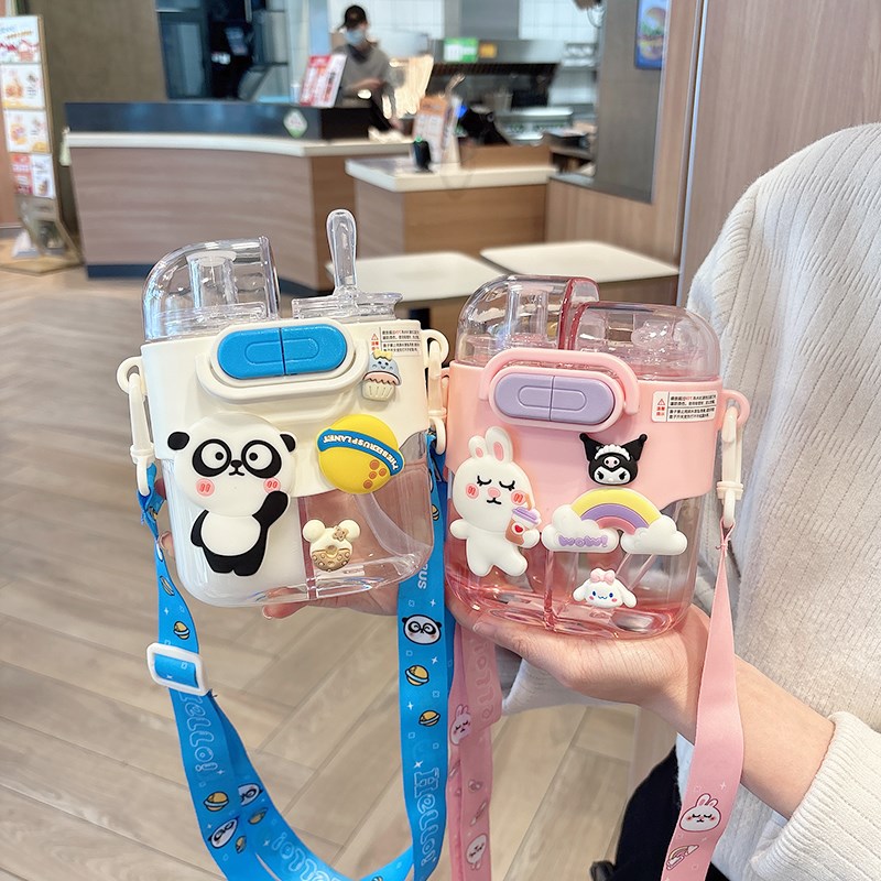 儿童水杯夏天可爱吸管杯子小学生吸管杯