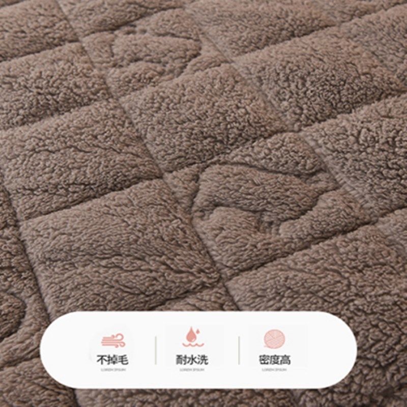 加厚夹棉羊羔绒床笠床垫套速暖床罩加绒床笠床垫保护套1.51.8床