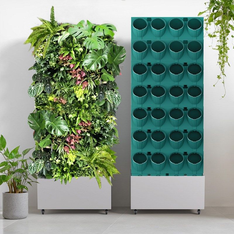 阳台自动浇水植物墙花架户外庭院景观移动种植架绿植墙铁艺花架子
