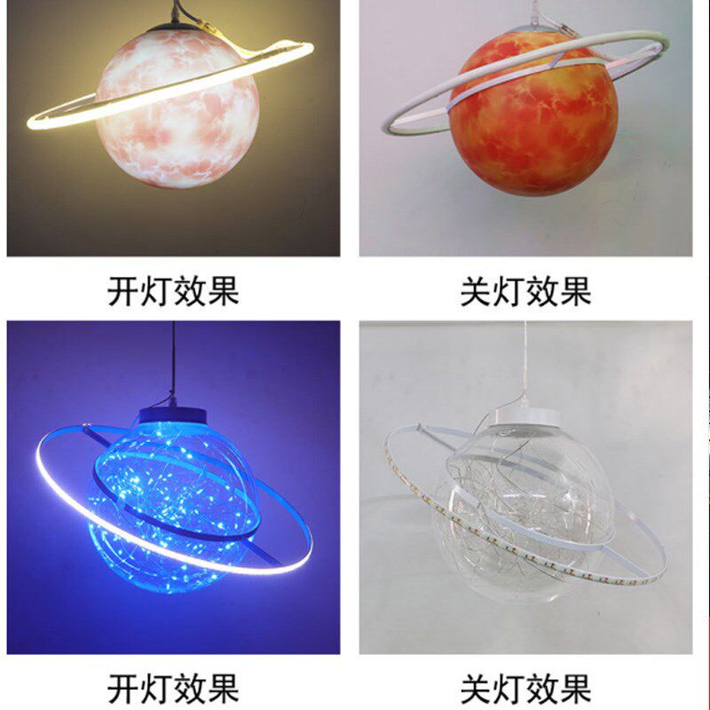 星空星球吊灯餐厅装饰灯满天星婚灯礼户外吊树灯圆球灯吧台氛围灯