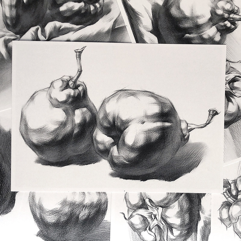结构静物素描少儿初高中艺考美术画室范画临摹卡单体组合高清图素