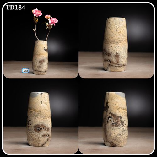内有多款草花石国画石天然奇石打蜡款小天珠花瓶可装水不穿底笔筒