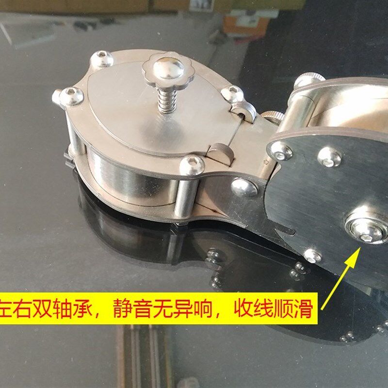 结实耐摔不锈钢墨斗工地木工专用墨斗放线墨斗金属手摇墨斗划线器