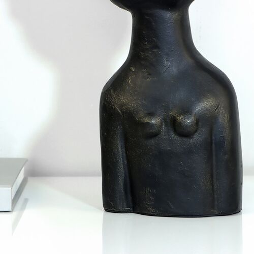 新中式抽象人物听鸟雕塑摆件样板房售楼处装饰品书房玄关展厅摆设
