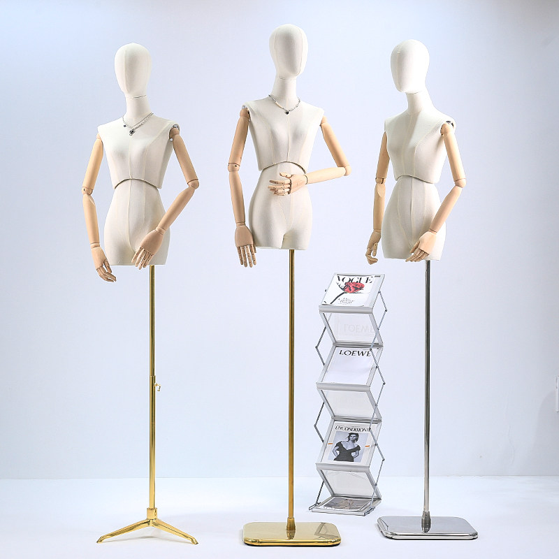 扭腰半身模特道具女全身服装店橱窗假人台女装模特人偶架子展示架
