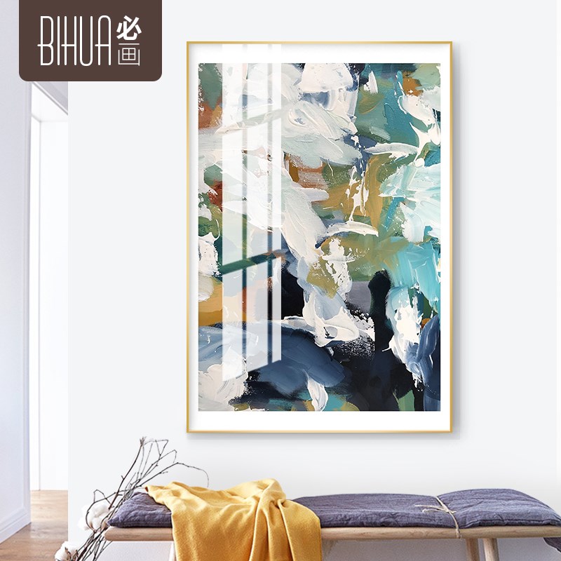 必画欧美唯美抽象艺术油画铝合金外框装饰画有框挂画客厅书房壁画