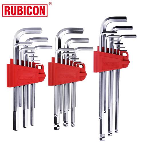 日本罗宾汉RUBICON套装内六角扳手加长球头螺丝刀平头L型加硬工具