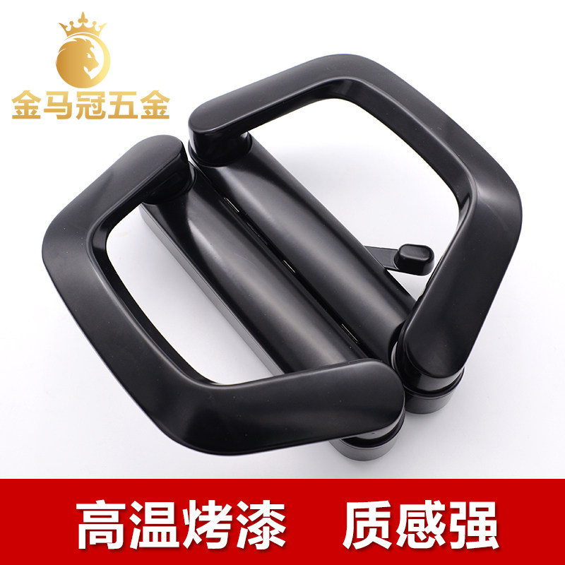 推拉门锁移门钩锁双边豪华对接锁铝合金玻璃门锁对开阳台门拉手锁