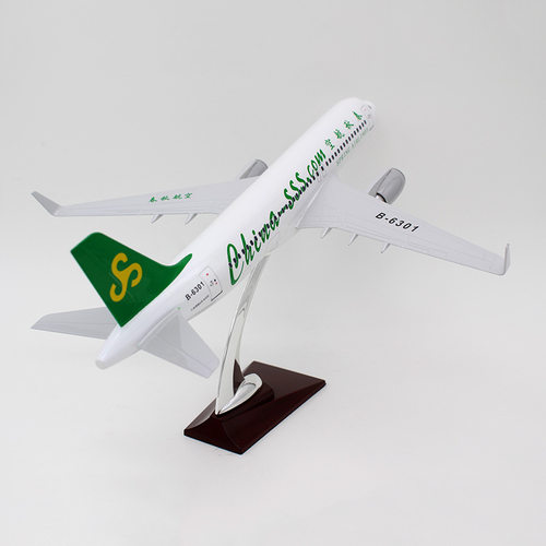 空客A320春秋航空1:100 静态机模摆件厂家仿真客机飞机模型37cm