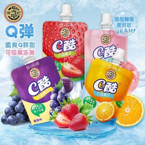 徐福记C酷吸吸果冻Q弹椰果粒