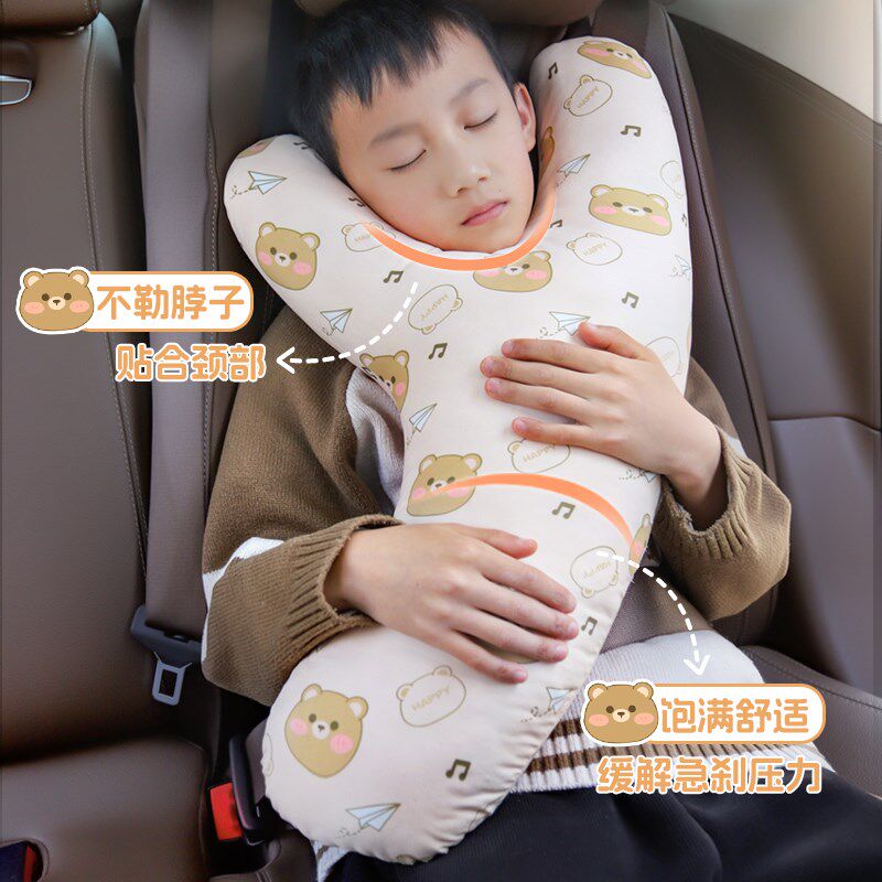 车载睡觉神器儿童汽车头枕小车上后排靠枕抱枕头护颈安全带防勒脖