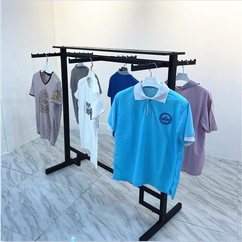 服装店展示架落地式陈列架金属正挂衣服架裤子货架中岛男女童装架