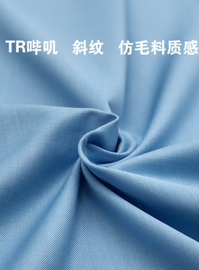 西装面料哔叽套装春秋夏男女西服裤子马甲包裙百褶裙tr仿毛料布料