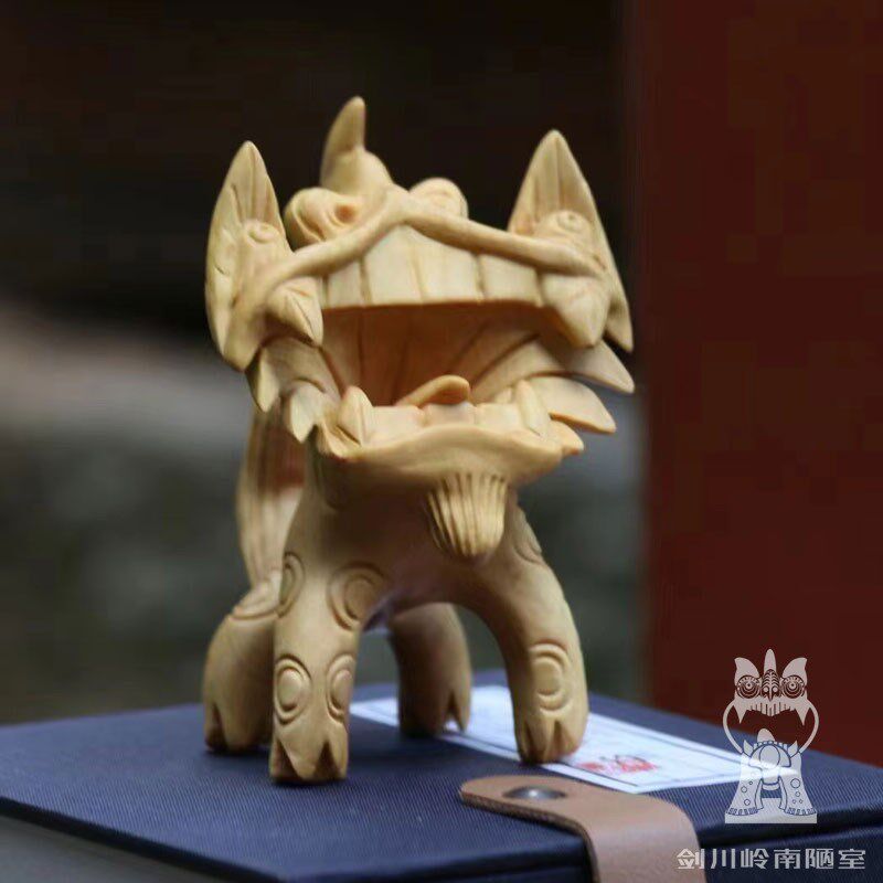 剑川木雕 手工雕刻黄杨木黑檀木 大理非遗特产 云南瓦猫桌面摆件