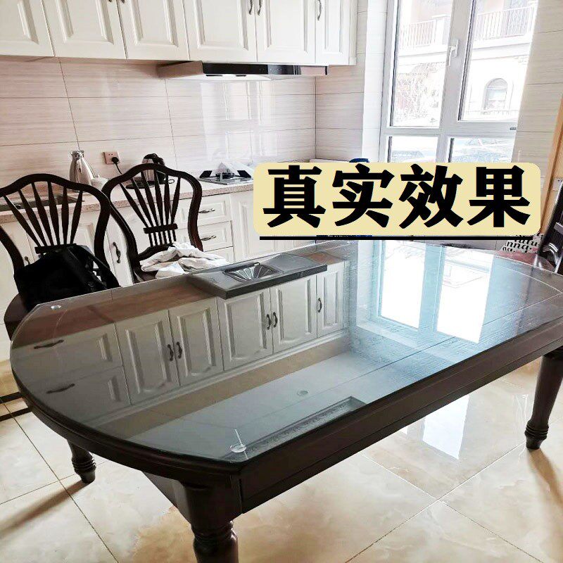 天津钢化玻璃桌面茶几餐桌台面玻璃板圆形方形圆角超白定制耐高温