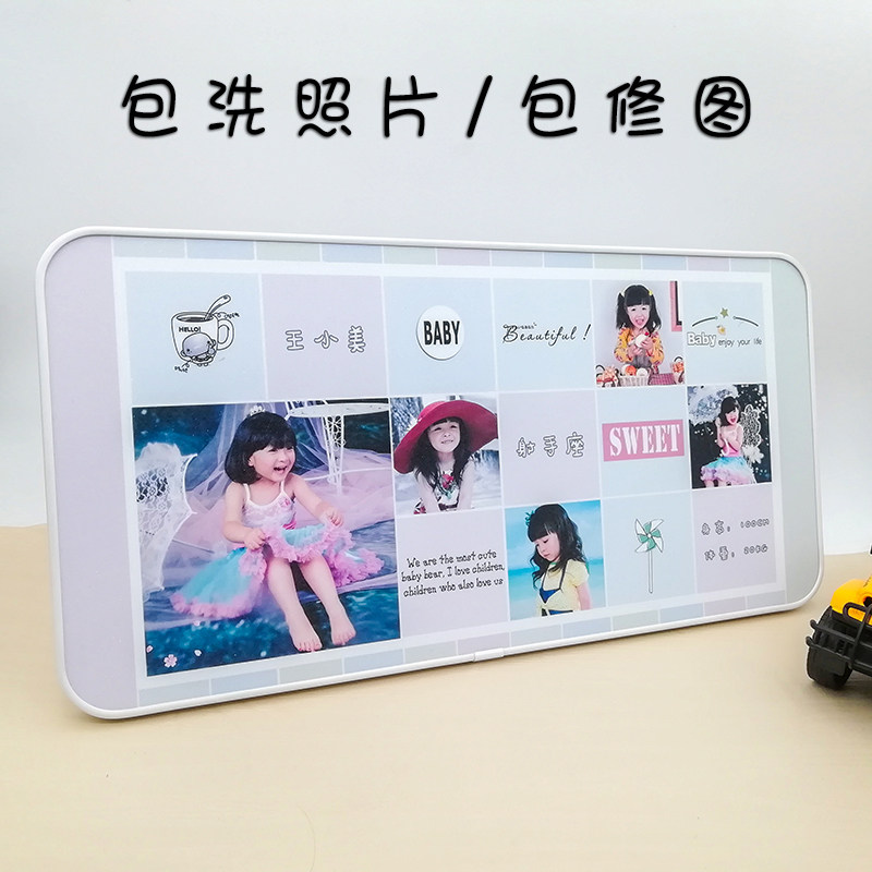 儿童照片定制摆台创意简约挂墙洗相片加相框毕业集体合影水晶订做