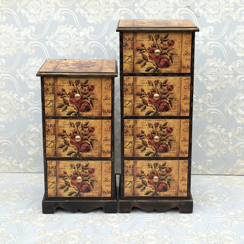 新品 欧式田园 二三四斗柜 卧室客厅书房家具 整体发货免组装包邮
