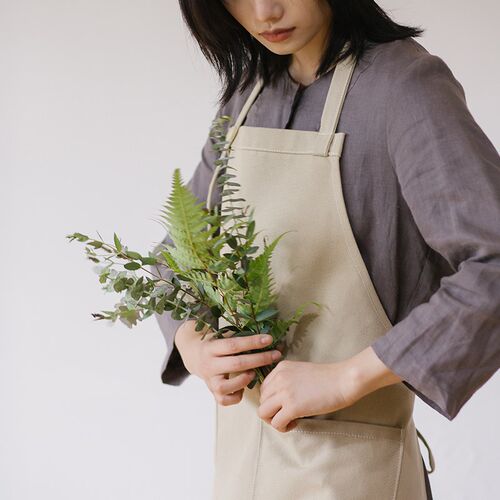鹿造可调节防油防水围裙花艺烘培餐饮咖啡居家男女工作服定制logo