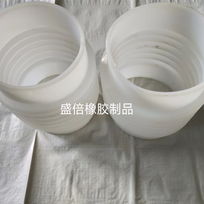 内径200白色橡胶波纹伸缩管PVC管道软连接下水管工程桥梁排水软管