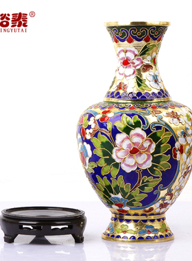 景泰蓝花瓶摆件铜胎掐丝北京特色工艺品外事礼物结婚纪念品