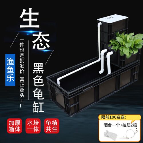 龟箱乌龟缸周转箱养鱼沼泽带过滤种植物生态缸鱼龟混养滴流饲养箱