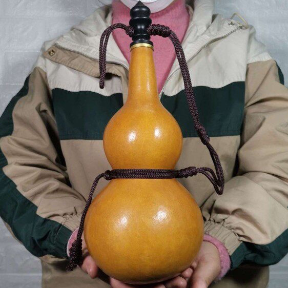 酒葫芦装酒装水器具蜂蜡防渗开口酒壶济公随身挂件酒瓶摆件喝酒水