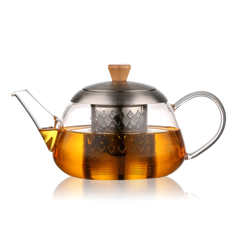 北大史茶壶加厚耐热玻璃透明煮茶壶泡茶壶带过滤网小茶壶电陶炉煮