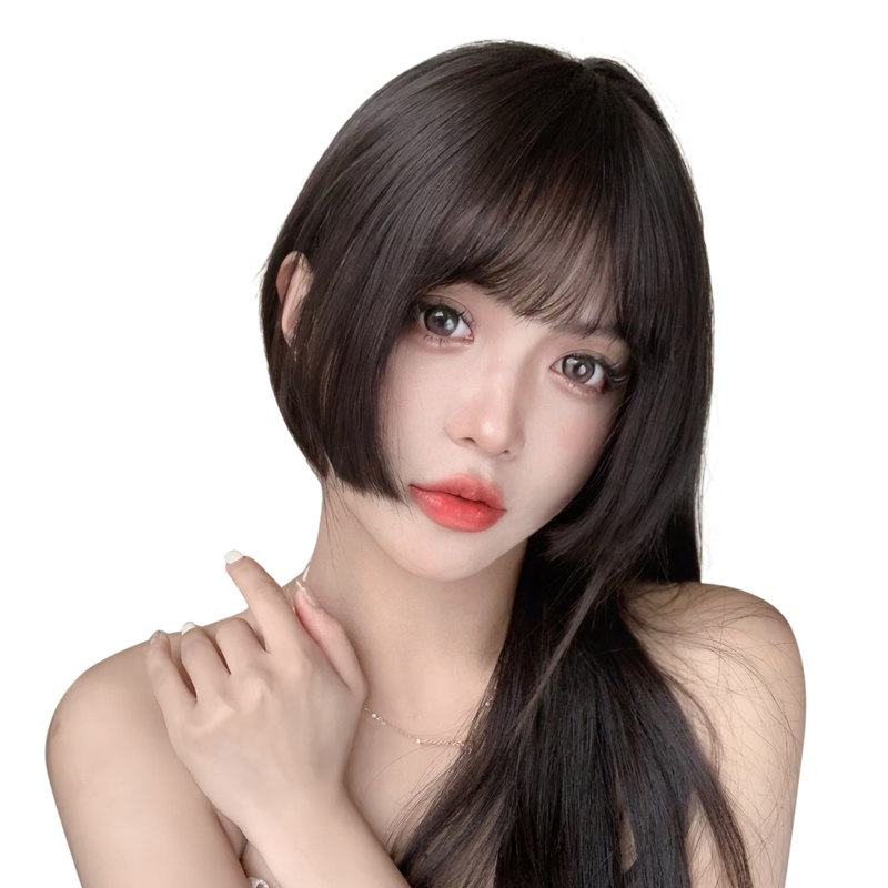 刘海假发女自然前额甜酷假发刘海网红公主切假发片轻薄姬发齐刘海