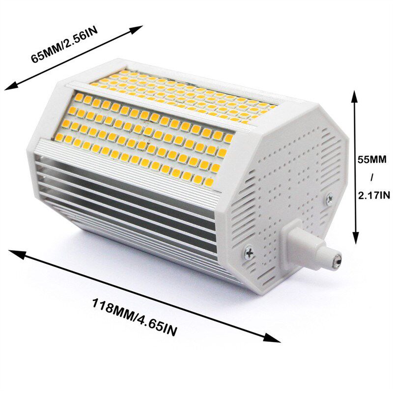 高亮LED R7S 60W 118mm 110V/220V调光横插玉米灯替换老式卤素灯