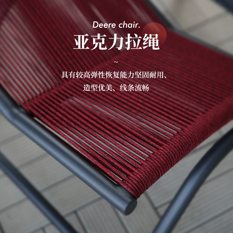 阳台小桌椅藤椅三件套茶桌椅组合小茶几折叠休闲区藤编躺椅小户型