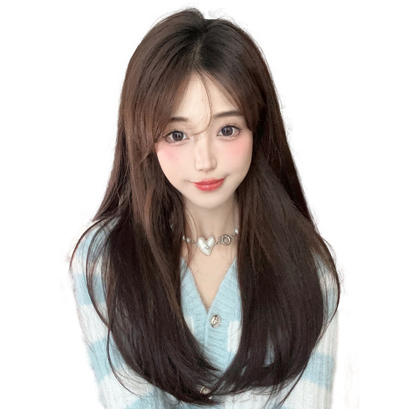 微卷假发片一片式u型女式头顶增发量蓬松隐形接发片假发女中长发