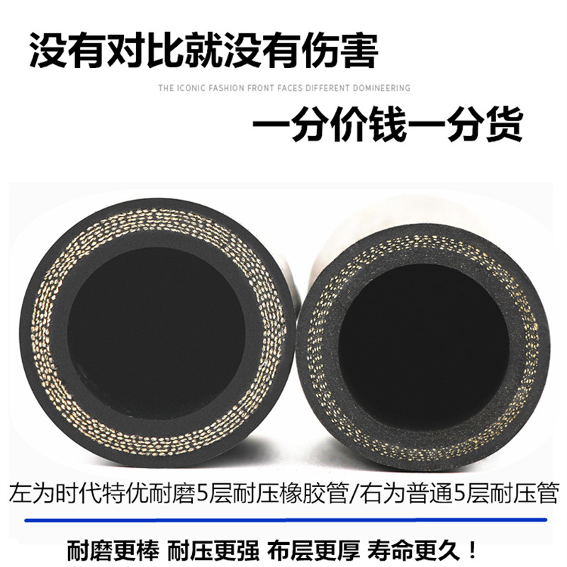 黑色夹布光面高低压橡胶管软管弹性强力耐磨老化水管蒸气管喷砂管