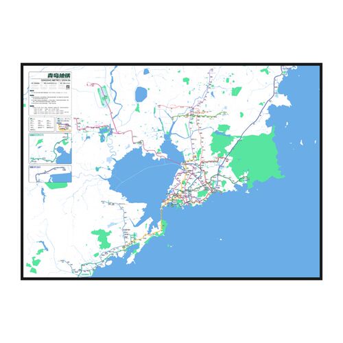 天津青岛地铁线路图2028特种纸油画布装饰画客厅交通简约【简办】