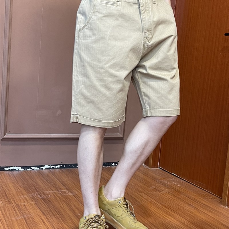 夏季宽松直筒休闲短裤男款工装百搭运动裤卡其五分青年5分中裤马图片
