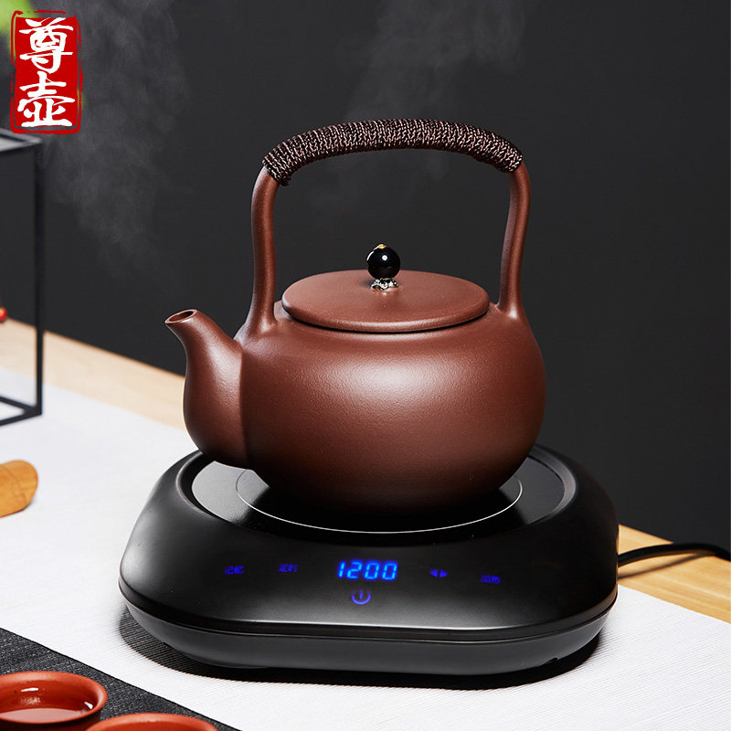 宜兴紫砂烧茶壶提梁煮茶烧水壶电陶炉煮水蒸茶器电热茶炉陶瓷茶具图片