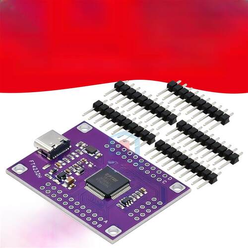 FT4232四通道USB转串口UART/SPI/I2C/JTAG/RS232/RS485/RS422模块