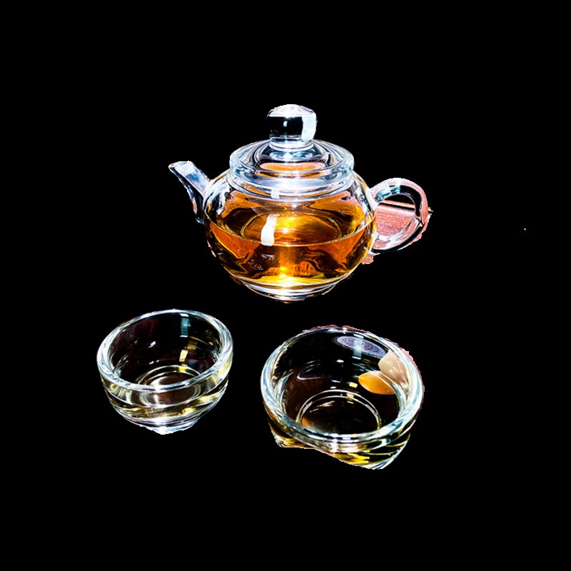 原矿水晶杯手工打磨茶壶套装泡茶壶茶具送礼中式高端大气茶具