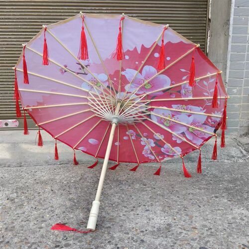 舞蹈流苏伞表演旗袍走秀摄影道具装饰工艺伞古风加厚绸布伞防小雨