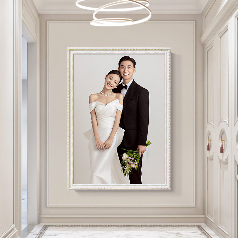 婚纱照相框玄关宫格30 40寸大尺寸结婚照片放大打印挂墙客厅走廊